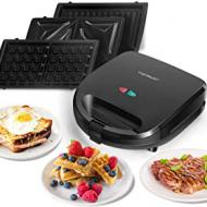 Recensioni di macchina per waffle piastre removibili